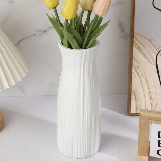 Plastic Artificial Ceramic Flower Pot  Wedding Decorative Dining Table Bedroom Home for Decoration