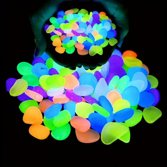 100/500pcs Glow In The Dark Stones Perfect for that organized garden look