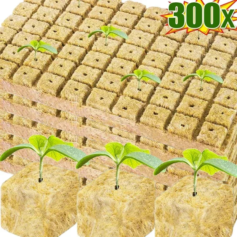 Stonewool Hydroponic Grow Cubes Soilless Substrate Seeded Planting Spong Plug Seedling Block Garden Tools