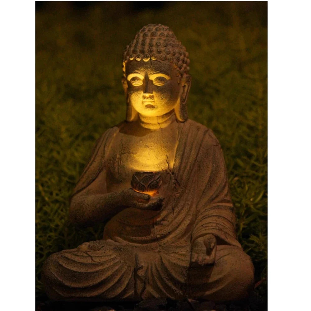 Hindu Statue Sculpture Garden Decor Light Zen Asian Japanese Garden Decoration Outdoor Front Porch Patio Yard Home