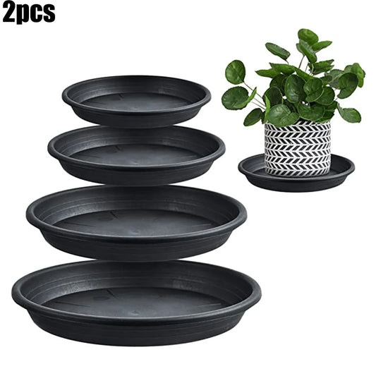 2Pc Plastic Plant Saucer 4/6/7/8/10 Inch Round Plant Flower Pot Trays Indoor Outdoor Flowerpot Tray Garden Tools