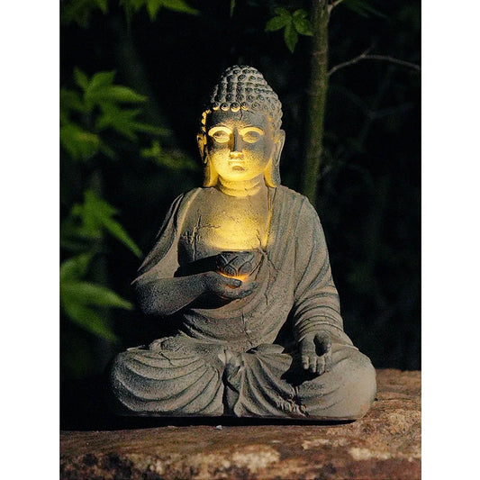 Hindu Statue Sculpture Garden Decor Light Zen Asian Japanese Garden Decoration Outdoor Front Porch Patio Yard Home